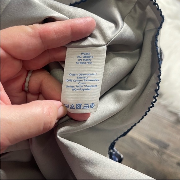 Boden Millie Tree A-Line Blue Skirt, 8 - Picture 9 of 10